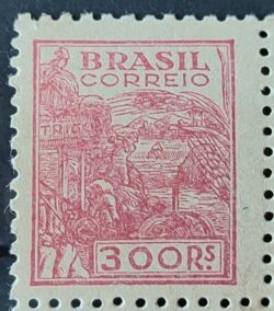 Selo Regular RHM 358A Netinha Trigo 300 Reis Filigrana P 1941