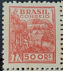 Selo Regular RHM 360A Netinha Trigo 500 Reis Filigrana P 1941