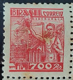 Selo Regular RHM 362 Netinha Siderurgia 700 Reis Filigrana P 1941