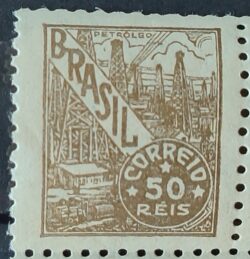 Selo Regular RHM 372 Netinha Petroleo 50 Reis Filigrana Q 1943