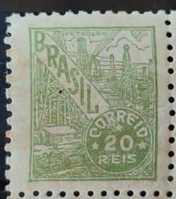 Selo Regular RHM 405 Netinha Petroleo 20 Reis Filigrana Q 1946