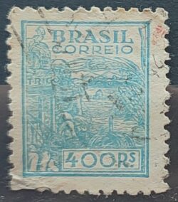 Selo Regular RHM 416 Netinha Trigo Gastronomia 400 Reis Filigrana P 1941 Circulado 1