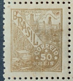 Selo Regular RHM 426 Netinha Petroleo 50 Reis Filigrana M 1942