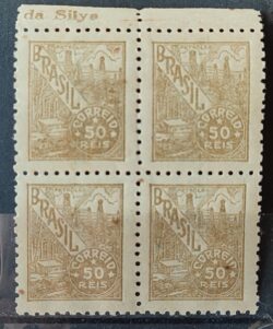 Selo Regular RHM 426 Netinha Petroleo 50 Reis Filigrana M 1942 Quadra