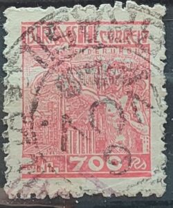 Selo Regular RHM 431 Netinha Siderurgia 700 Reis Filigrana M 1941 Circulado 2