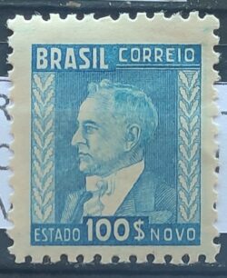 Selo Regular RHM 437A Netinha Getulio Vargas 100 Reis Filigrana M 1942