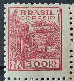 Selo Regular RHM 444 Netinha Trigo 300 Reis Filigrana O 1942