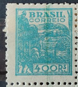 Selo Regular RHM 445 Netinha Trigo 400 Reis Filigrana O 1942