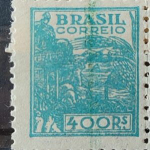 Selo Regular RHM 445 Netinha Trigo 400 Reis Filigrana O 1942