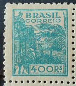 Selo Regular RHM 445A Netinha Trigo 400 Reis Filigrana O 1942