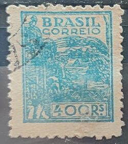 Selo Regular RHM 445A Netinha Trigo 400 Reis Filigrana O 1942 Circulado 2