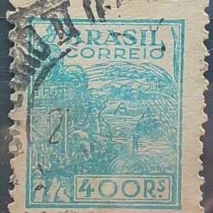 Selo Regular RHM 445A Netinha Trigo 400 Reis Filigrana O 1942 Circulado 5