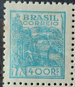 Selo Regular RHM 445B Netinha Trigo 400 Reis Filigrana O 1942