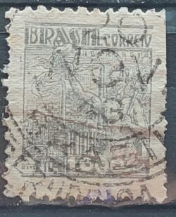 Selo Regular RHM 449 Netinha Siderurgia 1000 Reis Filigrana O 1942 Circulado 4