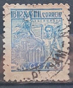 Selo Regular RHM 450B Netinha Siderurgia 1200 Reis Filigrana O 1942 Circulado 2