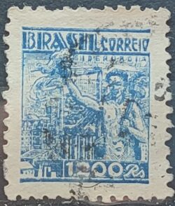 Selo Regular RHM 450B Netinha Siderurgia 1200 Reis Filigrana O 1942 Circulado 5