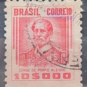 Selo Regular RHM 453 Netinha Conde Porto Alegre 10000 Reis Filigrana O 1942 Circulado 1