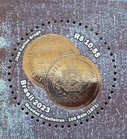 C 4087 Selo Moedas Brasileiras Economia Dinheiro Numismatica 2023 Brasao Imperio