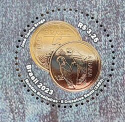 C 4094 Selo Moedas Brasileiras Economia Dinheiro Numismatica 2023 Arara