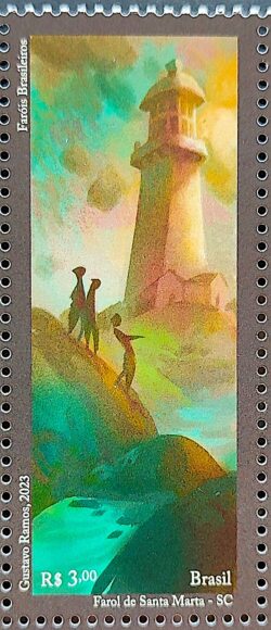 C 4098 Selo Farois Brasileiros Farol Arquitetura Navio Navegacao 2023 SC