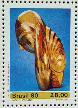 C 1143 Selo Museus de Arte do Brasil Brancusi 1980