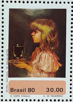 C 1144 Selo Museus de Arte Figueiredo Mulher 1980