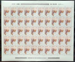 C 1148 Selo Papa Joao Paulo II Religiao Igreja 1980 Folha Fortaleza