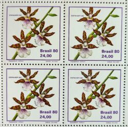 C 1164 Selo Orquidea ESPAMER Flora 1980 Quadra