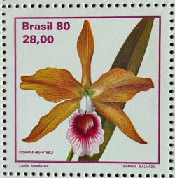 C 1165 Selo Orquidea ESPAMER Flora 1980