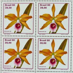 C 1165 Selo Orquidea ESPAMER Flora 1980 Quadra