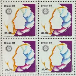 C 1202 Selo Convencao Rotary Internacional Mao 1981 Quadra