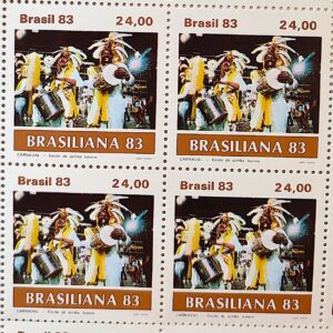C 1305 Selo Carnaval Brasileiro Musica Bateria 1983 Quadra