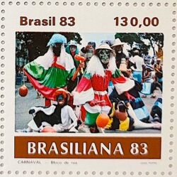 C 1306 Selo Carnaval Brasileiro Musica Bloco de Rua 1983