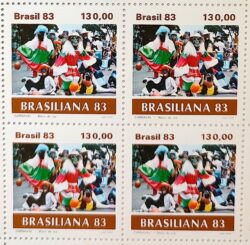 C 1306 Selo Carnaval Brasileiro Musica Bloco de Rua 1983 Quadra
