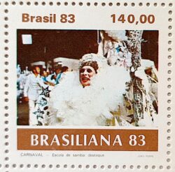 C 1307 Selo Carnaval Brasileiro Musica Pierro 1983