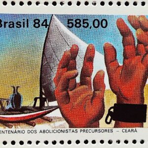 C 1375 Selo Centenario dos Abolicionistas Ceara Jangada Escravidao Direito 1984