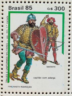 C 1479 Selo Trajes e Uniformes de Militar Historia XVII 1985