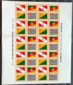 C 1497 Selo Bandeira Estados do Brasil Para RS Acre 1985 Folha Serie Completa