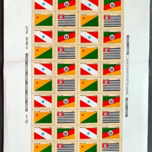 C 1497 Selo Bandeira Estados do Brasil Para RS Acre 1985 Folha Serie Completa