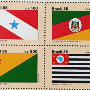 C 1497 Selo Bandeira Estados do Brasil Para RS Acre 1985 Serie Completa