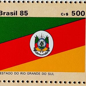 C 1498 Selo Bandeira Estados do Brasil Rio Grande do Sul 1985