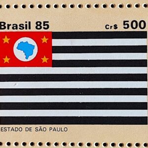 C 1500 Selo Bandeira Estados do Brasil Sao Paulo 1985