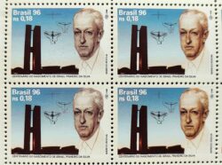C 1992 Selo Centenario de Israel Pinheiro Brasilia 1996 Quadra