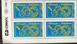 C 2067 Selo Educacao e Cidadania Mapa Crianca 1997 Quadra Vinheta Correios