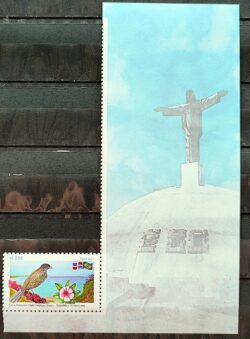 C 3985 Selo Relacoes Diplomaticas Republica Dominicana Passaro Bandeira Flor 2021 Com Vinheta