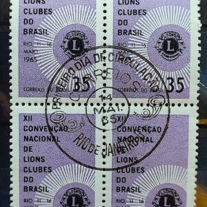 C 527 Selo Convencao Nacional de Lions Clubes 1965 Quadra CBC RJ 2