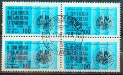 C 541 Selo Conferencia Interamericana Extraordinaria 1965 Quadra CPD GB