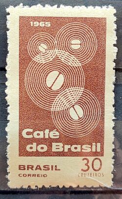 C 545 Selo Propaganda do Cafe do Brasil Bebida 1965 MH