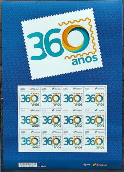 SI 02 Selo Institucional 360 Anos dos Correios Servico Postal 2023 Folha