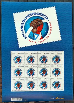 SI 08 Selo Institucional 200 Anos da Independencia Bahia Mao Estrela 2023 Folha